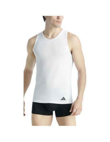 Adidas Heren Tank Top hemd Active Flex Cotton Ergonomic 2pack Wit