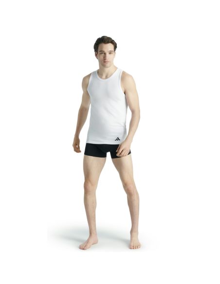 Adidas Heren Tank Top hemd Active Flex Cotton Ergonomic 2pack Wit