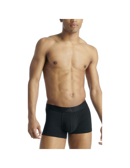 Adidas Heren Short Active Flex Cotton 3 Stripes 2pack Zwart
