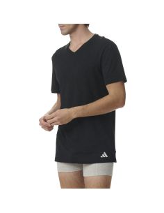Adidas Heren T-Shirt V-hals Active Core 3pack Zwart 2