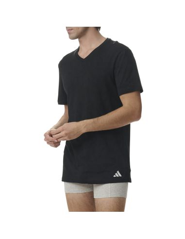 Adidas Heren T-Shirt V-hals Active Core 3pack Zwart