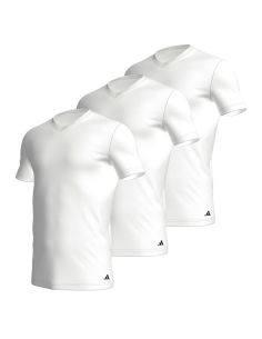 Adidas Heren T-Shirt V-hals Active Core 3pack Wit