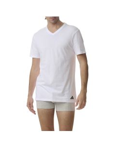 Adidas Heren T-Shirt V-hals Active Core 3pack Wit 2