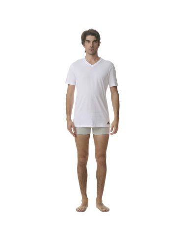Adidas Heren T-Shirt V-hals Active Core 3pack Wit