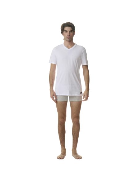 Adidas Heren T-Shirt V-hals Active Core 3pack Wit