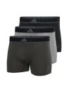 Adidas Heren Short Active Micro Flex 3pack Zwart Wit Grijs
