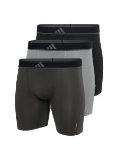 Adidas Heren Boxer Brief Active Micro Flex 3pack Zwart Wit Grijs
