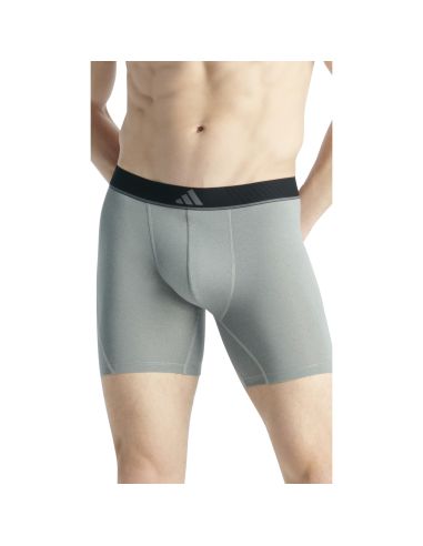 Adidas Heren Boxer Brief Active Micro Flex 3pack Zwart Wit Grijs