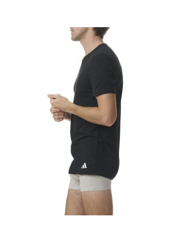 Adidas Heren T-Shirt Flex Cotton 2pack Zwart