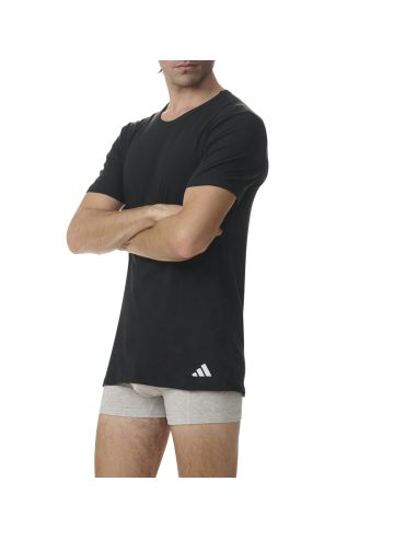 Adidas Heren T-Shirt Flex Cotton 2pack Zwart