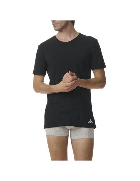 Adidas Heren T-Shirt Flex Cotton 2pack Zwart