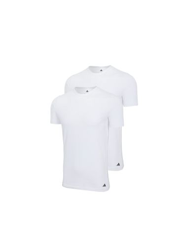 Adidas Heren T-Shirt Flex Cotton 2pack Wit