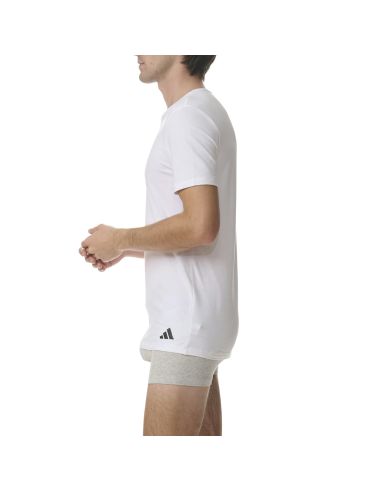 Adidas Heren T-Shirt Flex Cotton 2pack Wit