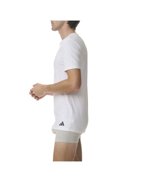 Adidas Heren T-Shirt Flex Cotton 2pack Wit