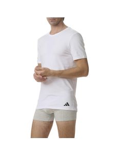 Adidas Heren T-Shirt Flex Cotton 2pack Wit 2