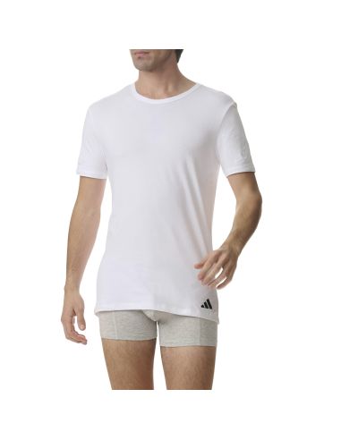 Adidas Heren T-Shirt Flex Cotton 2pack Wit
