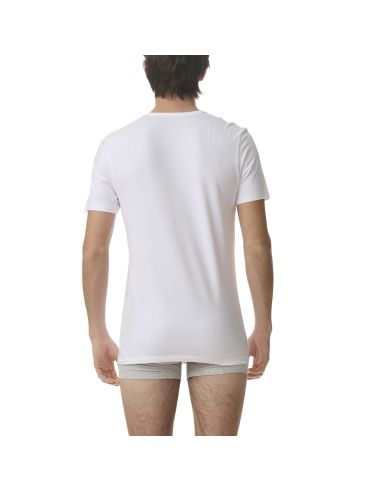 Adidas Heren T-Shirt V-hals Flex Cotton 2pack Wit