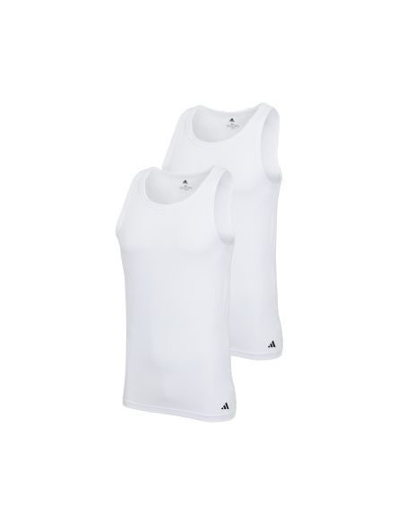 Adidas Heren Tank Top Hemd Flex Cotton 2pack Wit