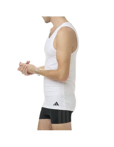 Adidas Heren Tank Top Hemd Flex Cotton 2pack Wit