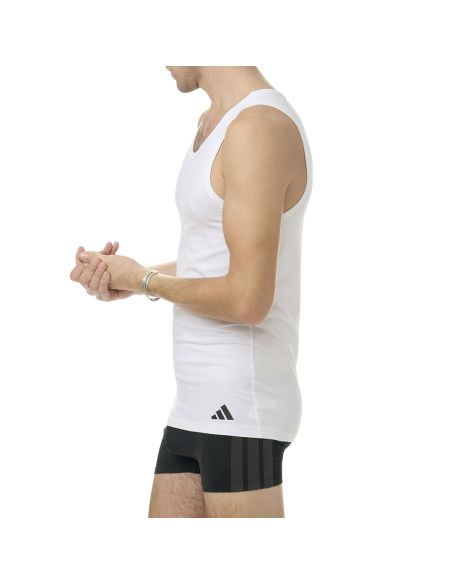 Adidas Heren Tank Top Hemd Flex Cotton 2pack Wit