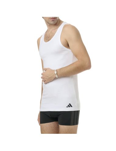 Adidas Heren Tank Top Hemd Flex Cotton 2pack Wit