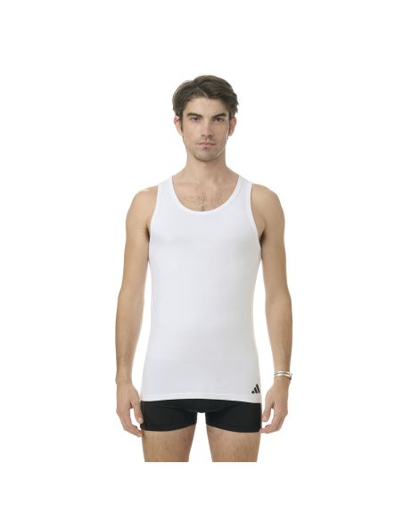 Adidas Heren Tank Top Hemd Flex Cotton 2pack Wit