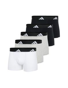 Adidas Heren Short Active Flex Cotton 5Pack Zwart Wit Grijs