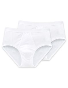 SCHIESSER Heren Sportsbrief 2PACK Sportslip white