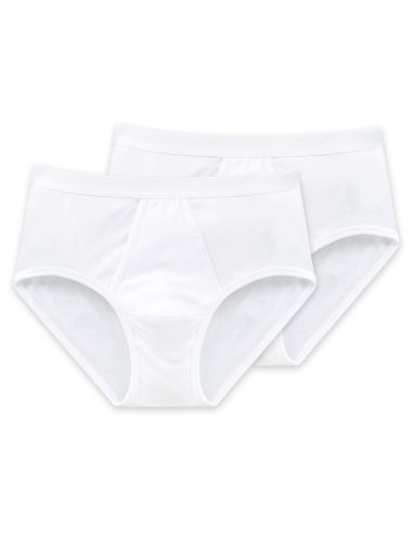 SCHIESSER Heren Sportsbrief 2PACK Sportslip white