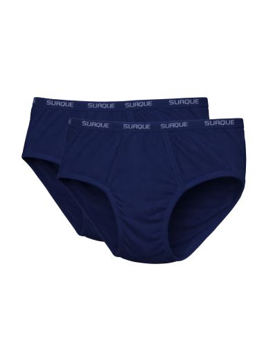 Suaque Heren Maxi slip met gulp 2pack Navy blauw