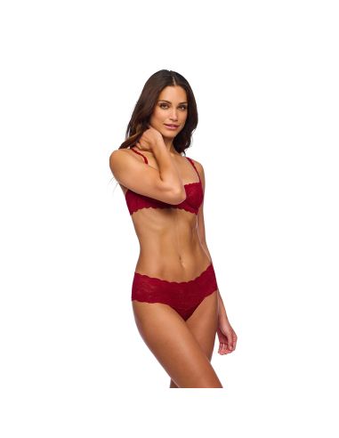 CosaBella Dames Boyshort Never Say Never Hottie Sindoor Red
