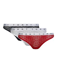 Tommy Hilfiger Ondergoed Women 3P BIKINI 0X0 Desert Sky/White/Primary Red