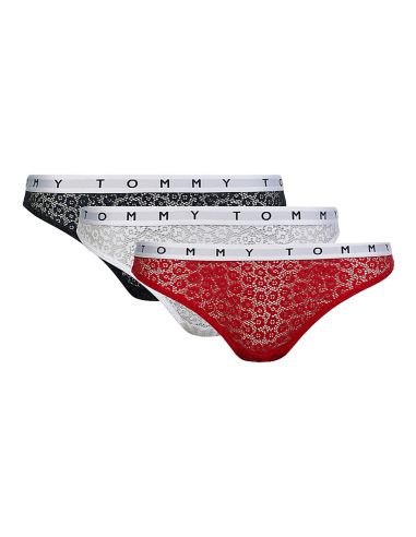Tommy Hilfiger Ondergoed Women 3P BIKINI 0X0 Desert Sky/White/Primary Red