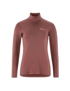 Craft Dames Thermo Fleece Shirt CORE Gain Midlayer Rose Brown