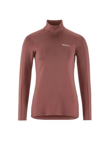 Craft Dames Thermo Fleece Shirt CORE Gain Midlayer Rose Brown