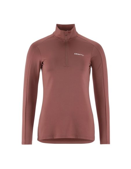 Craft Dames Thermo Fleece Shirt CORE Gain Midlayer Rose Brown