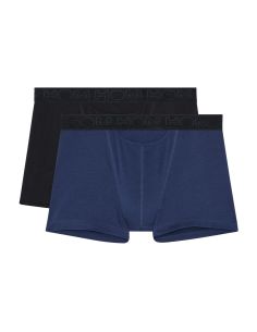 HOM H01 Boxer Briefs 2Pack Boxerlines 2 Zwart Navy D031