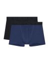 HOM H01 Boxer Briefs 2Pack Boxerlines 2 Zwart Navy D031