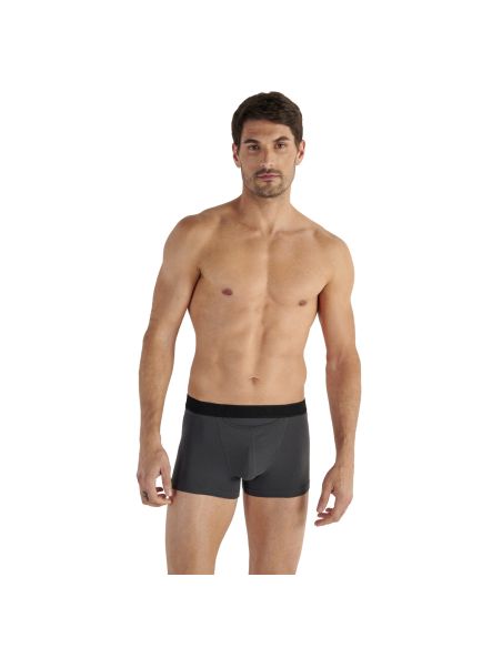 HOM H01 Boxer Briefs 2Pack Boxerlines 2 Zwart Grijs D005