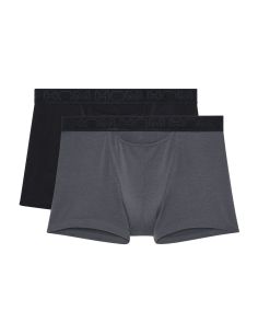 HOM H01 Boxer Briefs 2Pack Boxerlines 2 Zwart Grijs D005