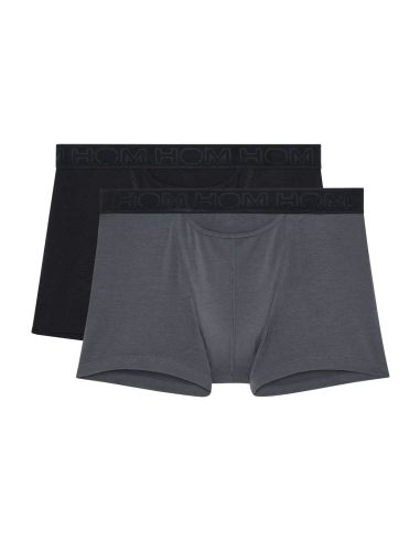 HOM H01 Boxer Briefs 2Pack Boxerlines 2 Zwart Grijs D005