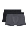 HOM H01 Boxer Briefs 2Pack Boxerlines 2 Zwart Grijs D005
