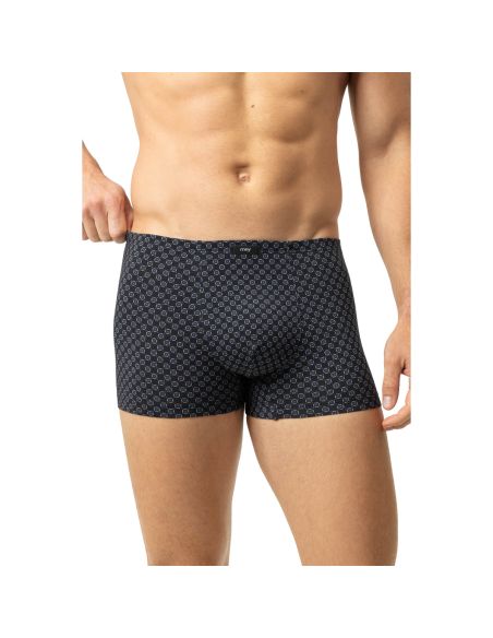 MEY Heren Shorty White Squares Lava Grey 2120280