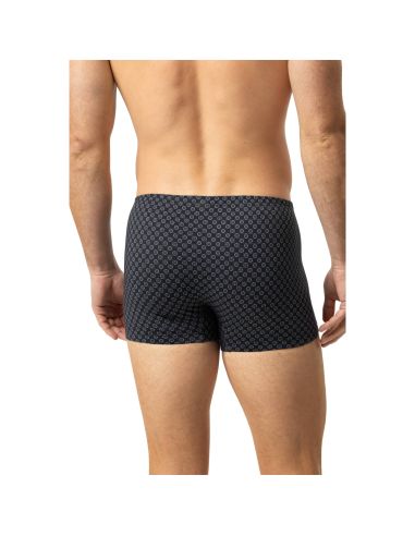 MEY Heren Shorty White Squares Lava Grey 2120280