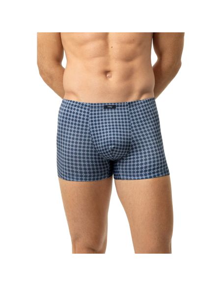MEY Heren Shorty Floral Grid Alaskan Blue