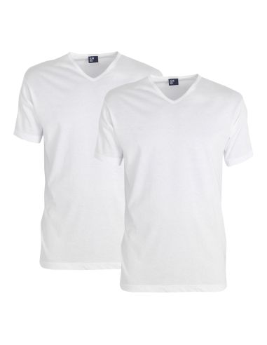 Alan Red Vermont Long T-shirt 2-pack wit
