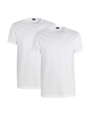 Alan Red Derby Long T-shirt 2-pack wit