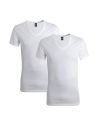 Alan Red Dean T Shirt Diepe V hals 2pack Wit
