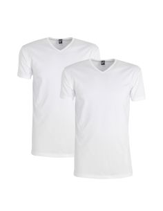 Alan Red Oklahoma V-shirt 2-pack wit