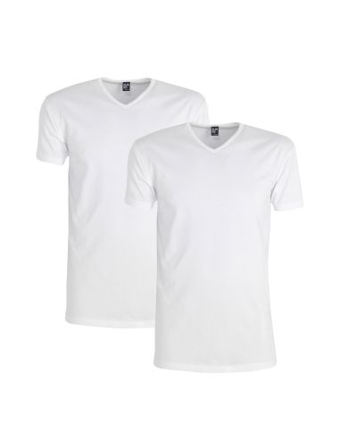 Alan Red Oklahoma V-shirt 2-pack wit